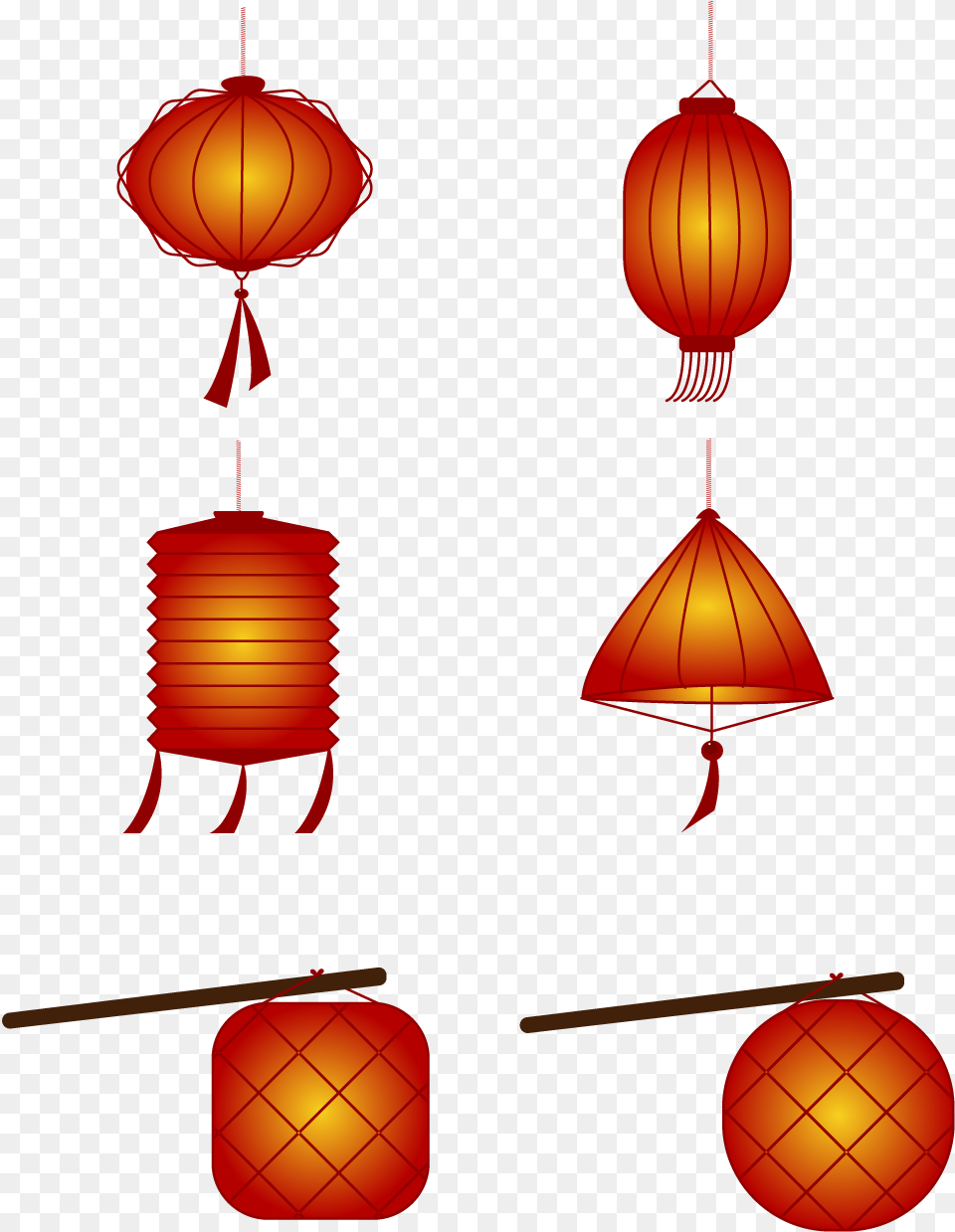 Lantern Red New Year Festive And Vector Image Paper Lantern, Lamp, Lampshade, Lighting Png