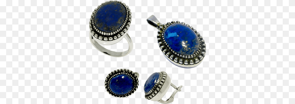 Lapis Lazuli Sterling Silver Set Blue Lapis Lazuli Cabochon Ring Sterling Silver Ring, Accessories, Gemstone, Jewelry, Sapphire Free Transparent Png