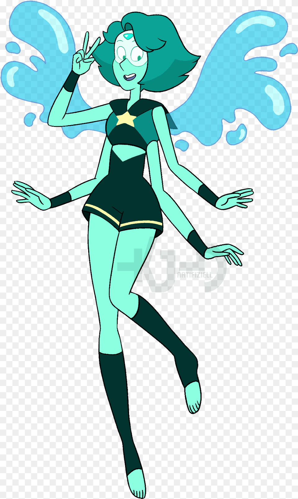 Lapis Lazuli Y Peridot Fusion, Adult, Female, Person, Woman Png Image