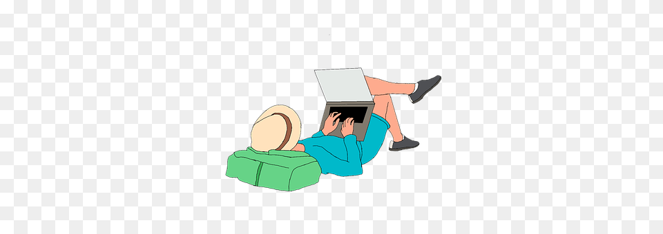 Laptop Person, Reading, Computer, Electronics Png Image