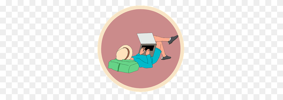 Laptop Person, Reading, Photography, Baby Png