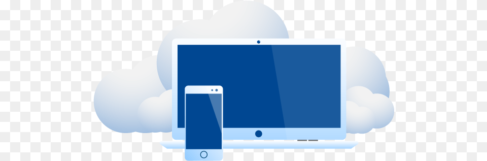Laptop And Smartphone Blue Vector Illustration With, Computer, Electronics, Pc, Screen Free Transparent Png
