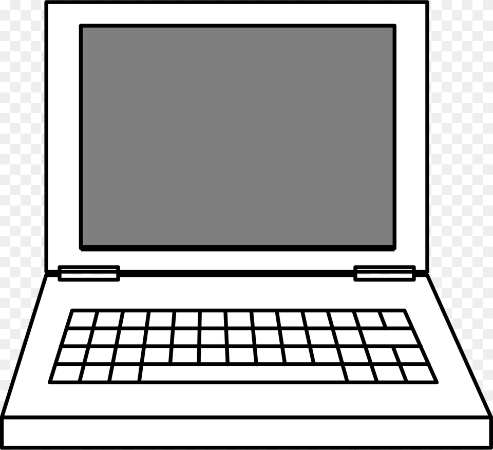 Laptop Black And White Content Clip Art Clip Art Of Laptop, Computer, Electronics, Pc, Computer Hardware Png Image