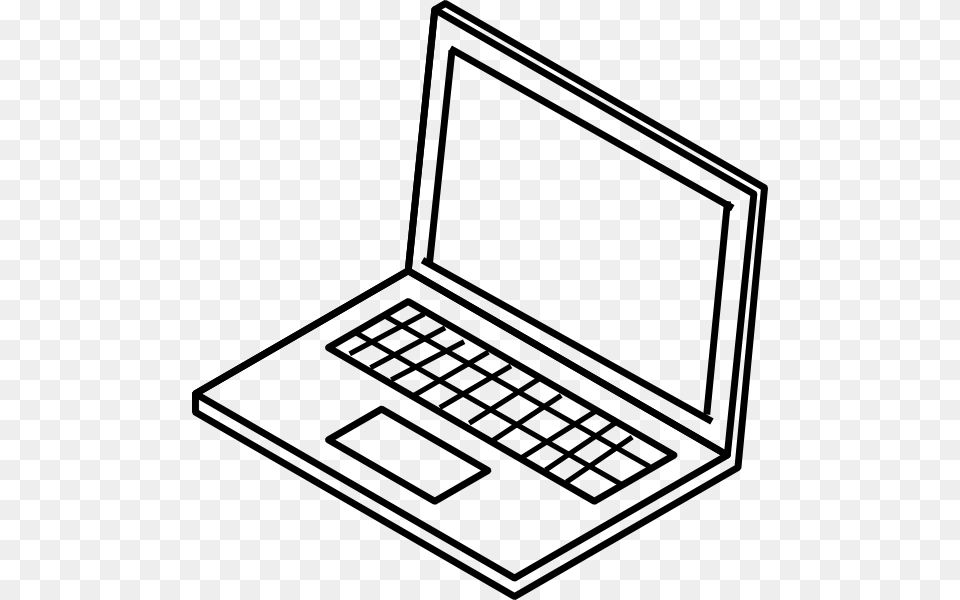 Laptop Clipart Black And White, Computer, Electronics, Pc Png