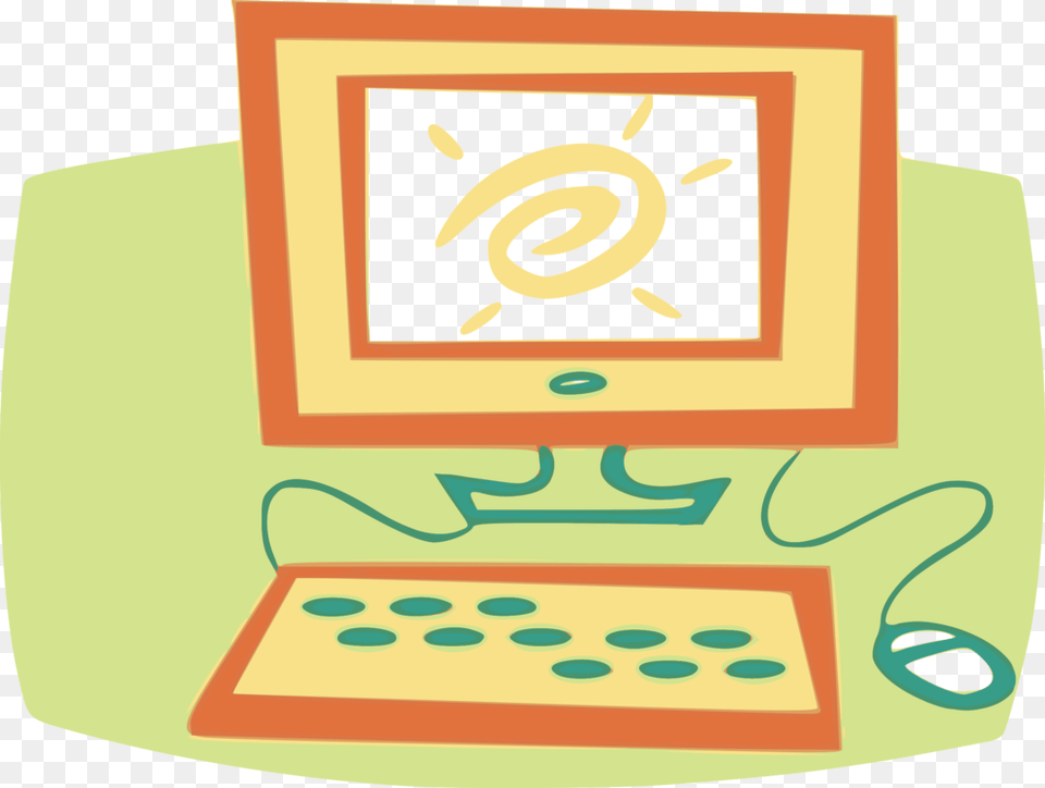 Laptop Clipart Yellow Art Clip Simple Computer, Electronics, Text Free Png Download