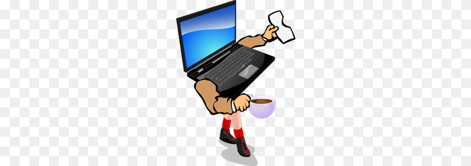 Laptop Download Drawing Personal Computer Openoffice Draw Pc, Electronics, Beverage, Coffee Free Png