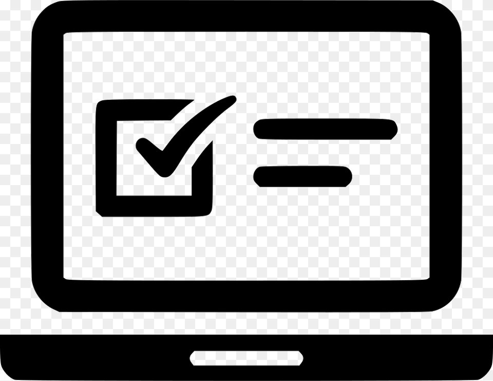 Laptop Exam Online Questionnaire Web Icon Download, Symbol, Stencil, Blackboard, Smoke Pipe Free Png