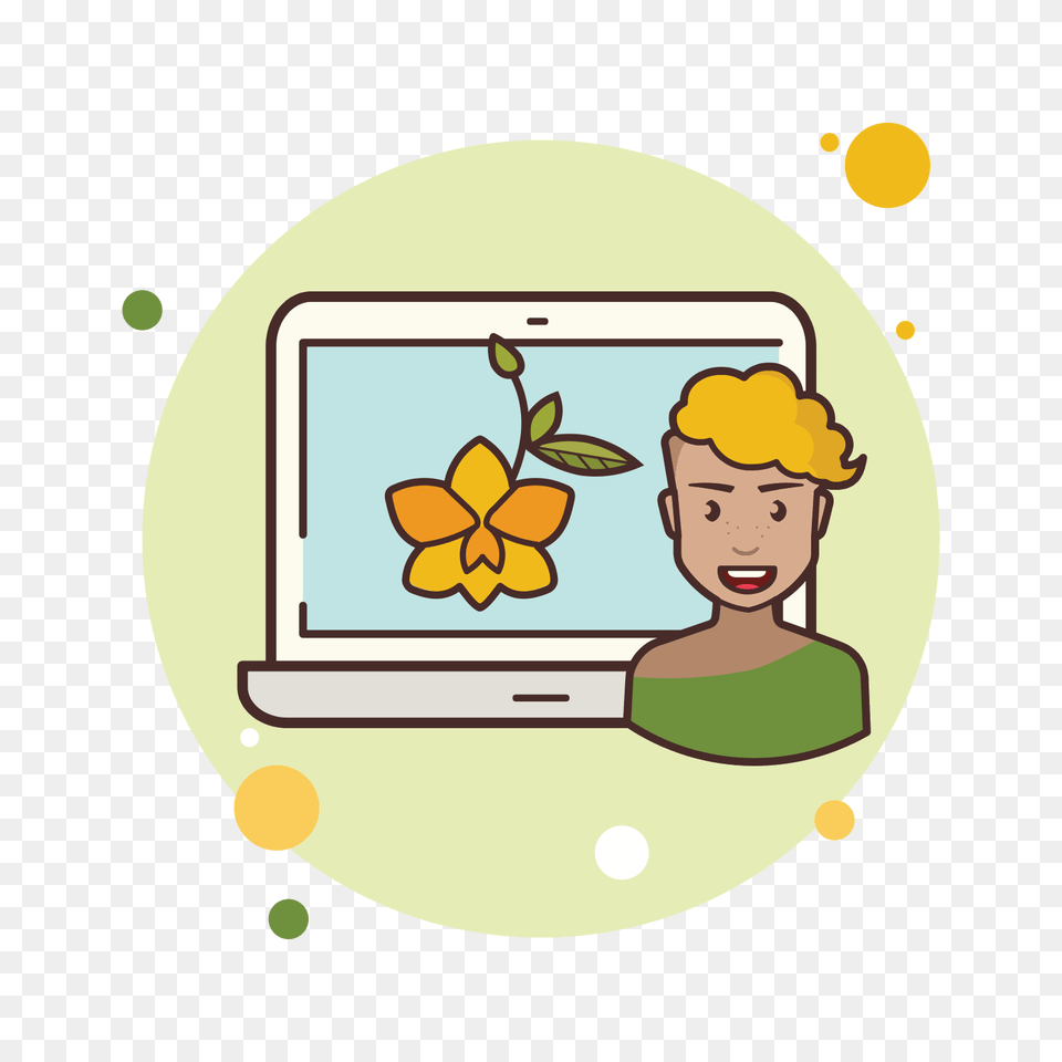 Laptop Flower Icon, Computer, Electronics, Pc, Person Free Png