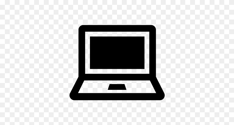 Laptop Icon, Gray Free Png
