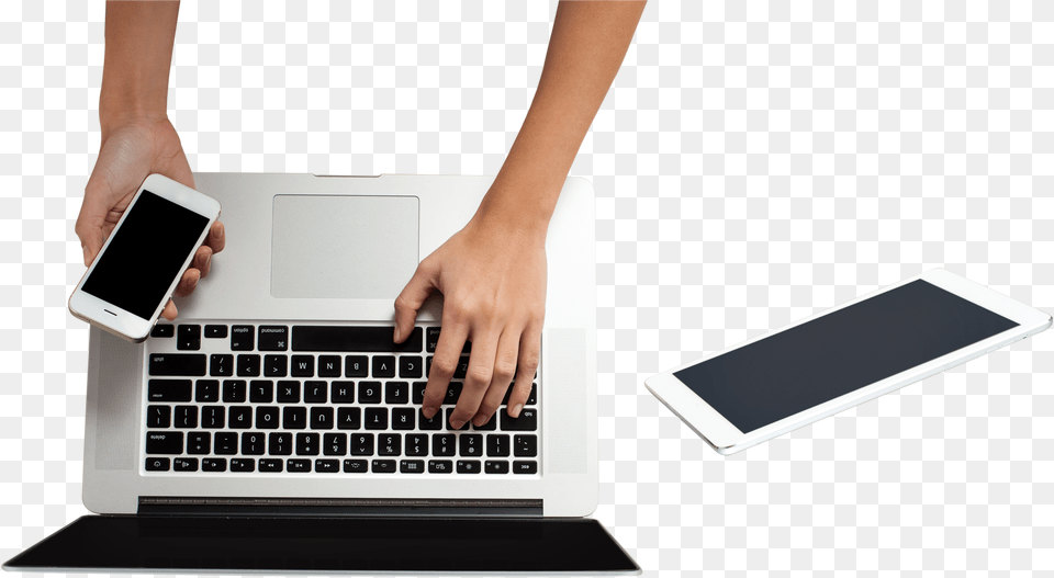 Laptop Laptop With Hands Png