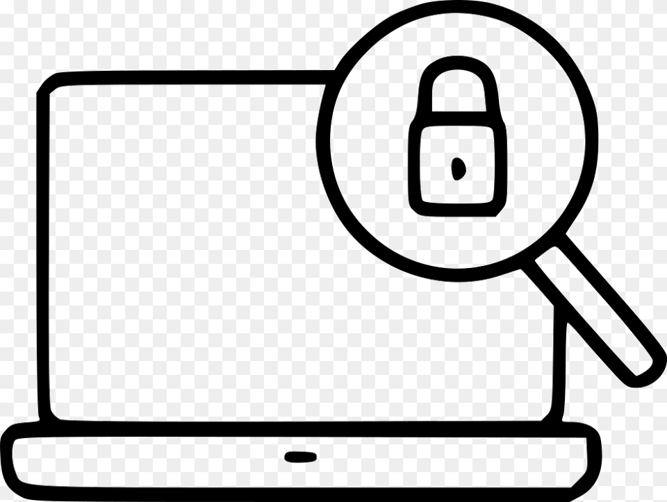 Laptop Magnifying Glass Lock Password Unlock Monitor Free Png