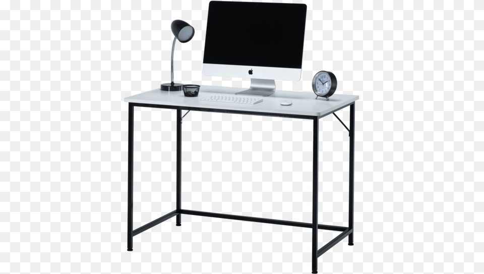 Laptop On Table, Computer, Furniture, Electronics, Desk Png Image
