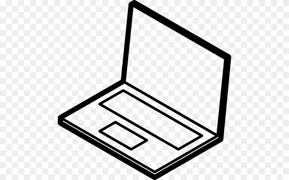 Laptop Outline Clip Art, Computer, Electronics, Pc, Disk Free Transparent Png