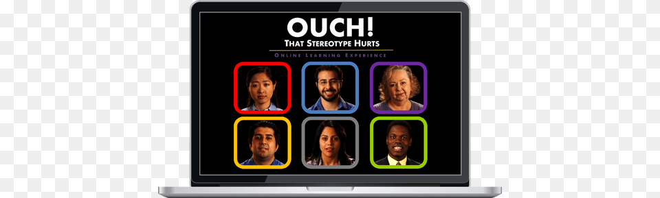 Laptop Screen Showing Quotouch That Stereotype Hurtsquot Ouch That Stereotype Hurts, Adult, Person, Man, Male Free Png Download