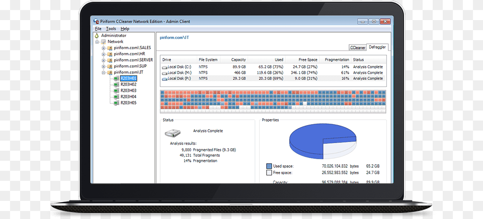 Laptop Showing The Ccleaner Network Edition Interface Ccleaner Business, Computer, Electronics, Pc, Computer Hardware Free Transparent Png