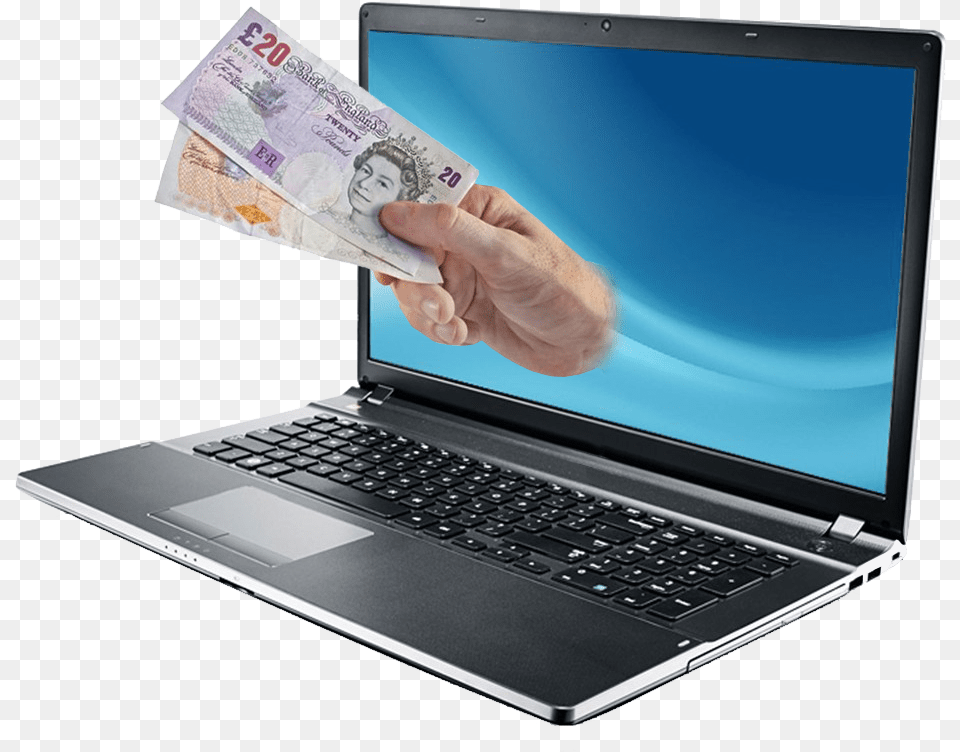Laptop Uk Money Hand Transparent Image, Computer, Pc, Electronics, Hardware Png