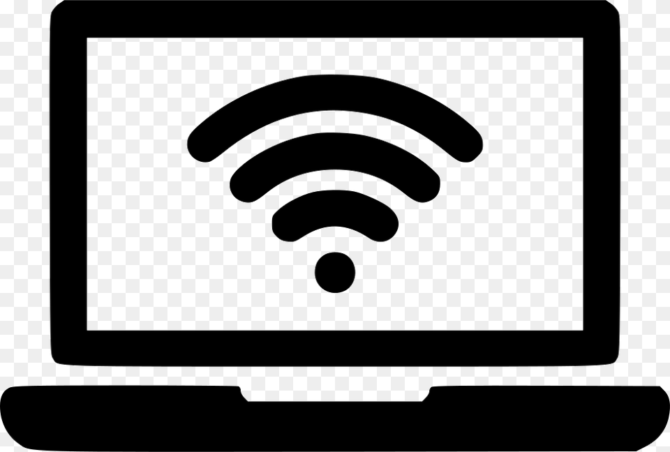 Laptop Wifi Signal Connection Network Configuration Icon, Computer, Electronics, Pc, Screen Free Transparent Png