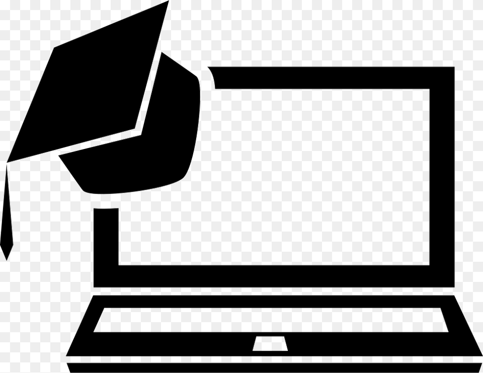 Laptop With A Graduation Cap Vector Laptop And Graduation Cap, Computer, Electronics, Pc Png Image