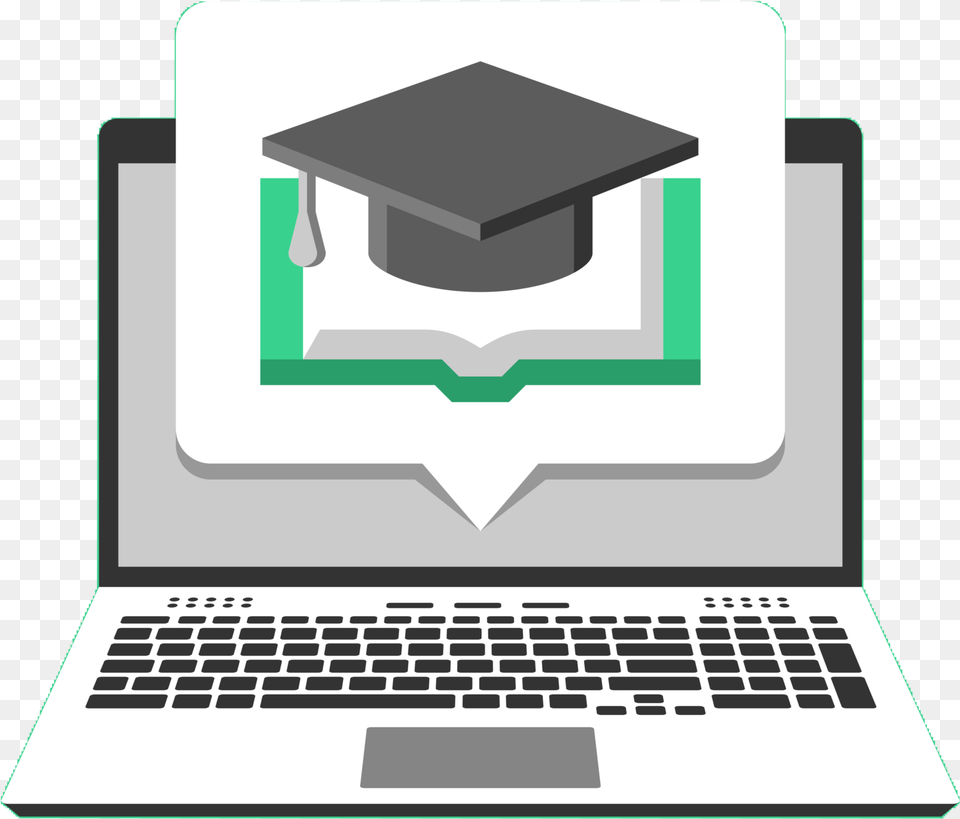 Laptop With Icon Of Graduation Cap For Accessibility Anti Spyware, Computer, Electronics, Pc, People Png Image
