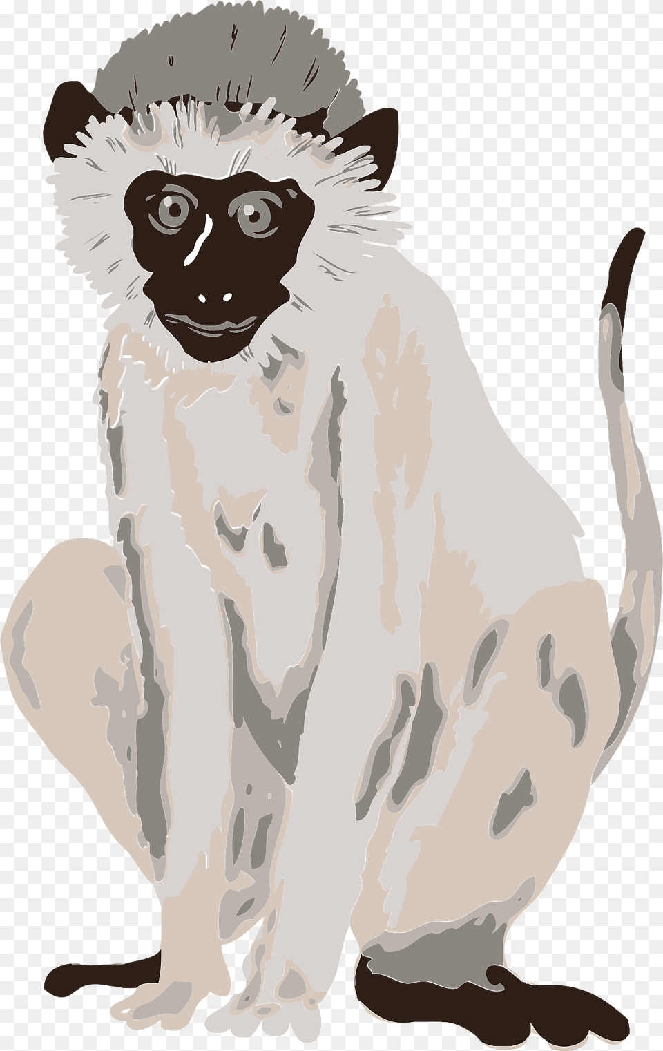 Lar Gibbon Monkey Clipart, Animal, Wildlife, Mammal, Person Png Image