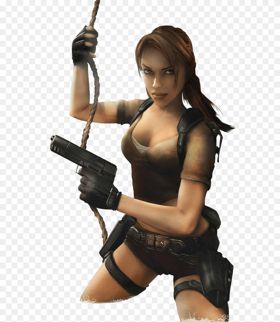 Lara 1, Adult, Weapon, Person, Handgun Free Png