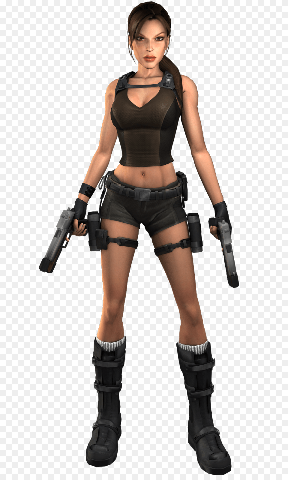 Lara Croft, Clothing, Costume, Person, Gun Png