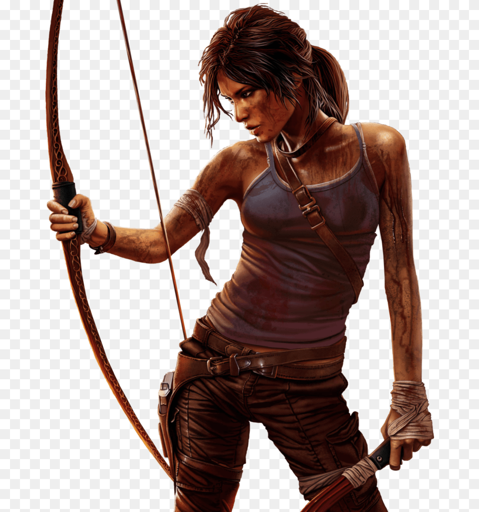 Lara Croft, Weapon, Archer, Archery, Bow Free Png Download