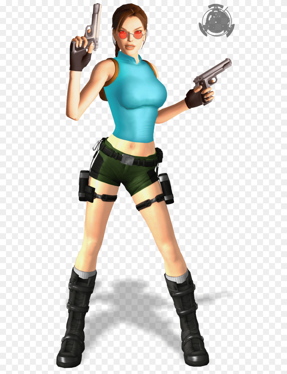Lara Croft, Gun, Clothing, Costume, Weapon Free Png