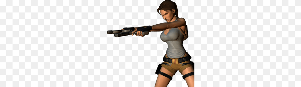 Lara Croft, Firearm, Weapon, Gun, Handgun Png