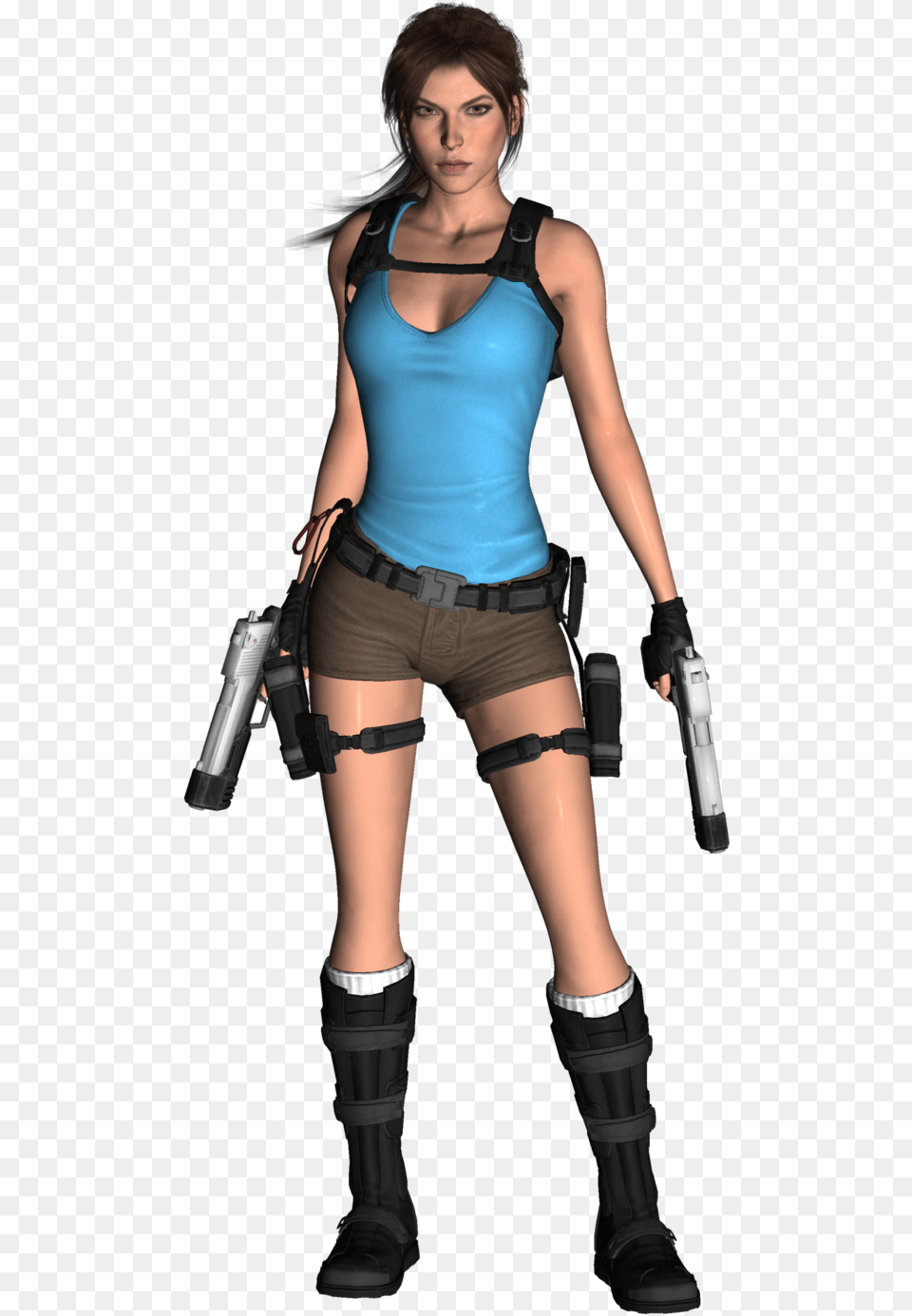 Lara Croft, Weapon, Handgun, Gun, Firearm Png Image