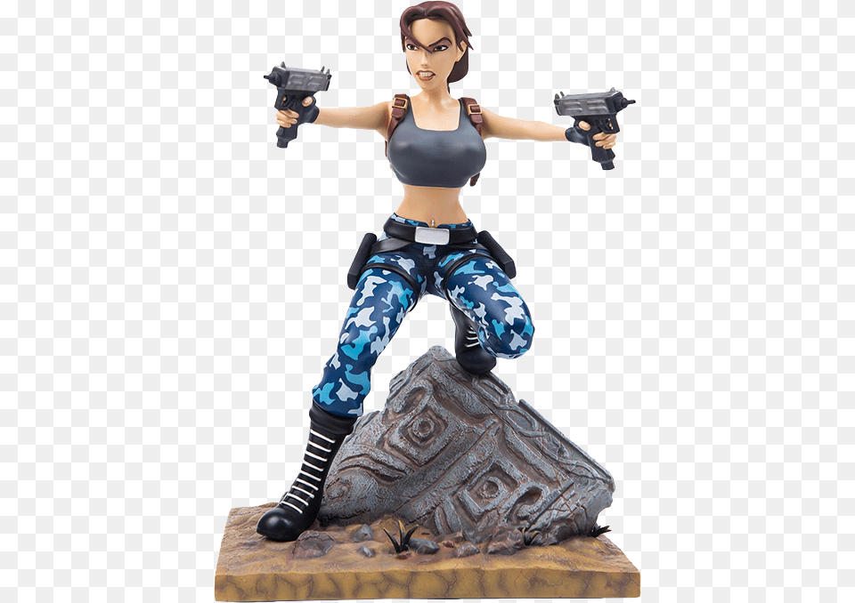 Lara Croft, Figurine, Firearm, Gun, Handgun Free Png