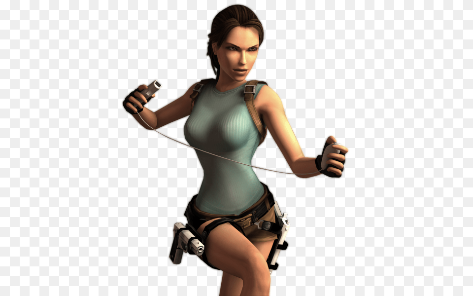 Lara Croft, Adult, Person, Hand, Finger Free Png Download