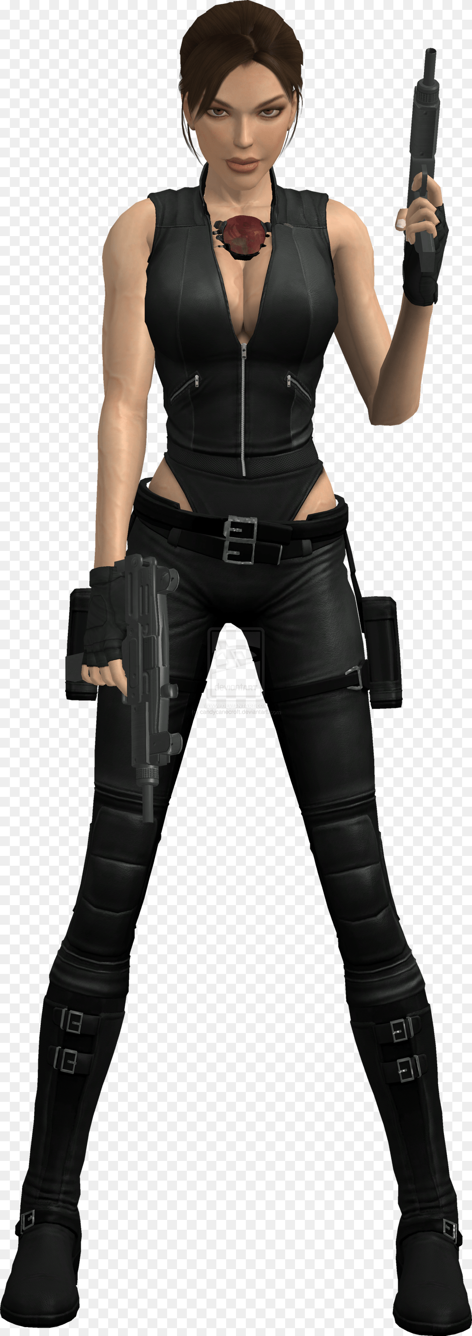 Lara Croft, Handgun, Weapon, Clothing, Costume Free Transparent Png