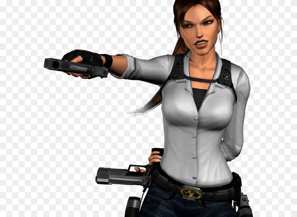 Lara Croft, Firearm, Gun, Handgun, Weapon Free Png