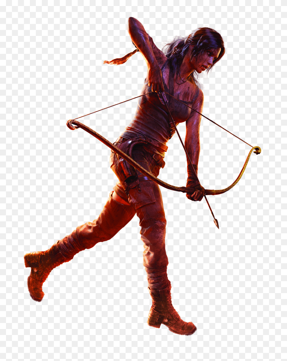 Lara Croft, Weapon, Archer, Archery, Bow Free Png Download