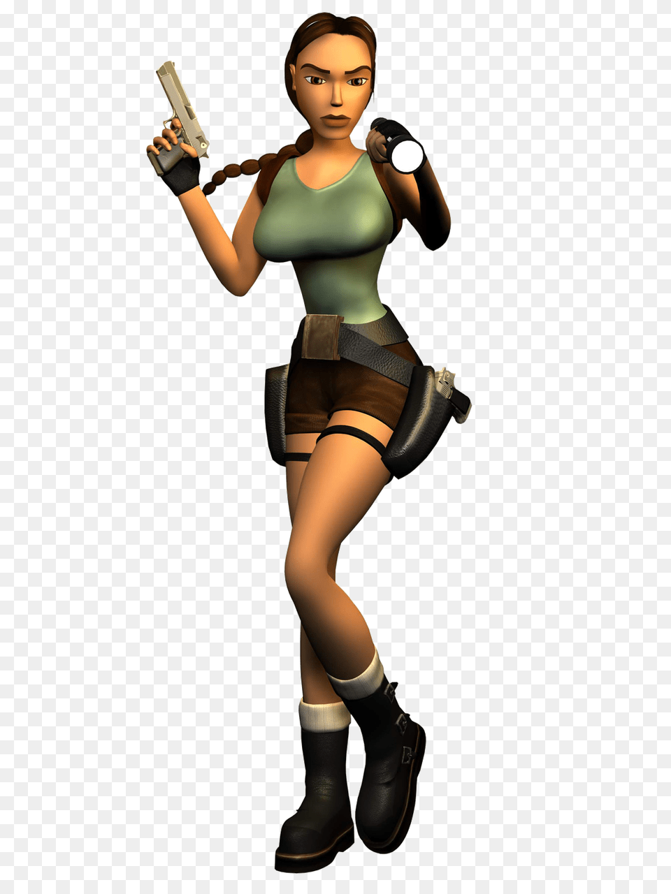 Lara Croft, Gun, Clothing, Costume, Weapon Png