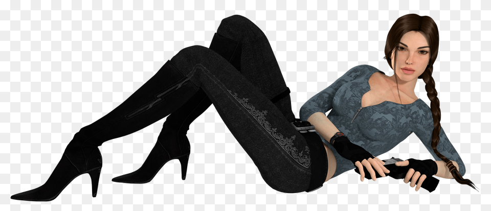 Lara Croft, Adult, Person, Woman, High Heel Free Png