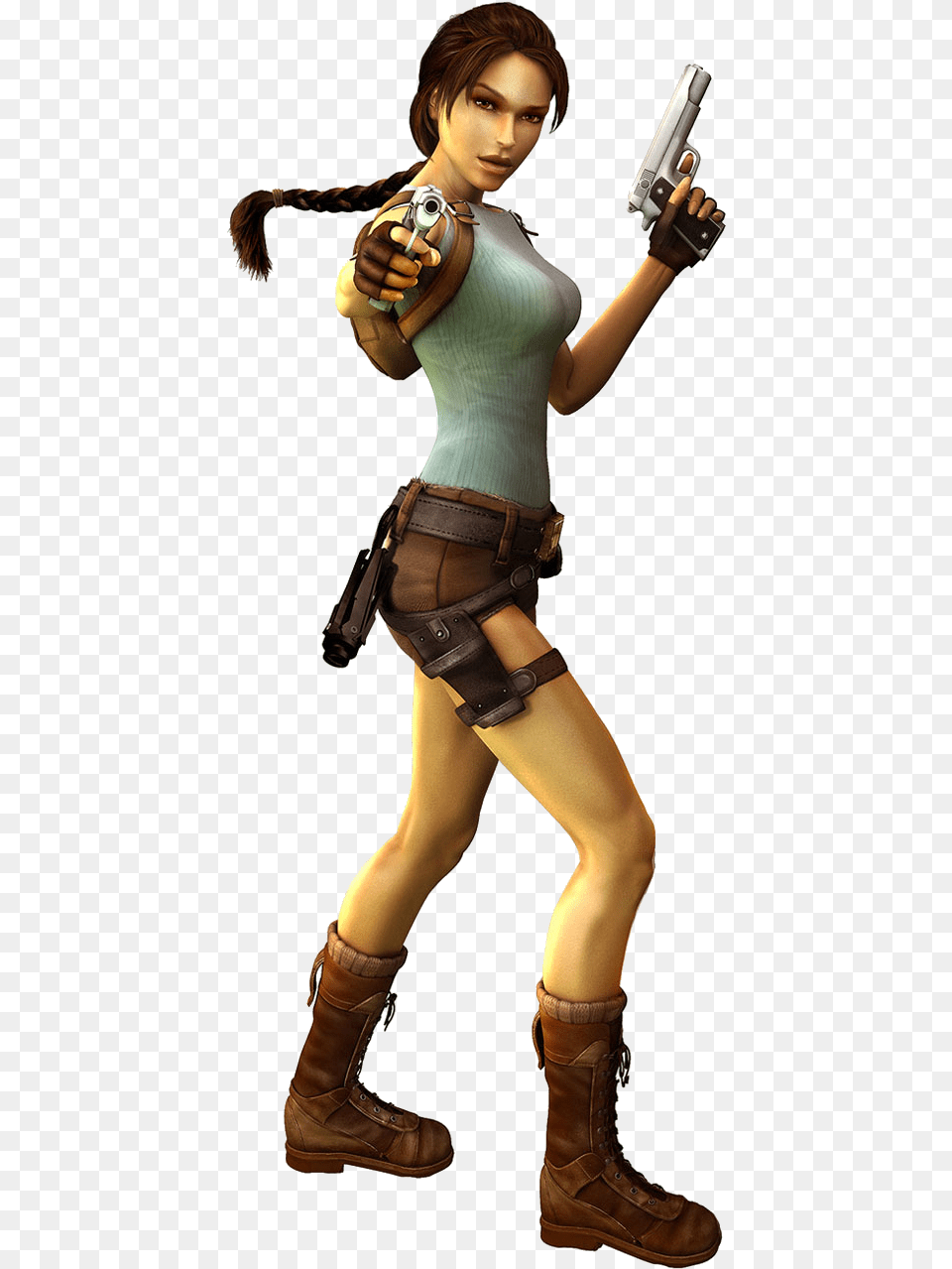 Lara Croft Classic Tomb Raider Anniversary Lara Croft, Gun, Clothing, Costume, Weapon Free Transparent Png