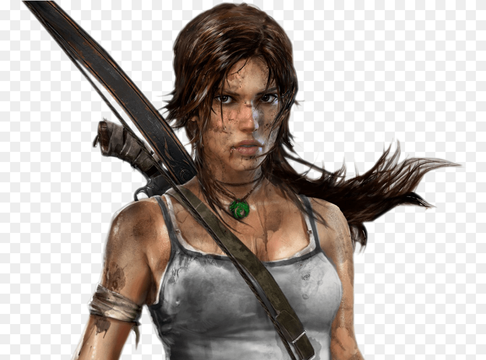 Lara Croft Clipart Lara Croft Video Game Character, Adult, Weapon, Sword, Person Free Png