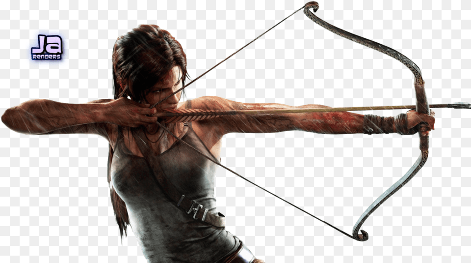 Lara Croft Clipart Web Icons Tomb Raider 2013 Bow And Arrow, Archer, Archery, Person, Sport Png