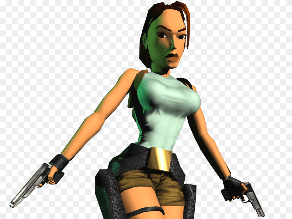 Lara Croft Close Up, Handgun, Weapon, Firearm, Gun Free Png Download