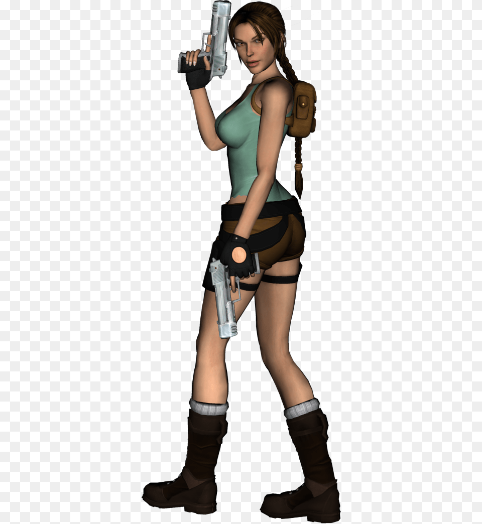 Lara Croft Dlpng, Gun, Clothing, Costume, Weapon Free Png