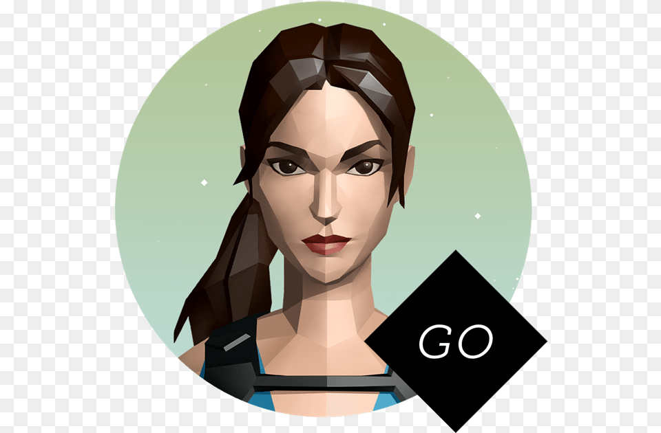 Lara Croft Go Icon, Head, Portrait, Photography, Face Free Png Download