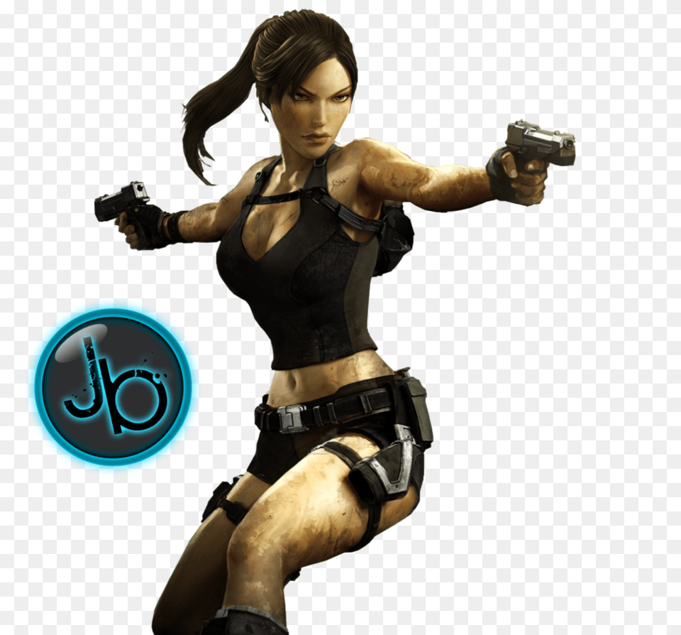 Lara Croft Hd, Adult, Weapon, Person, Handgun Png