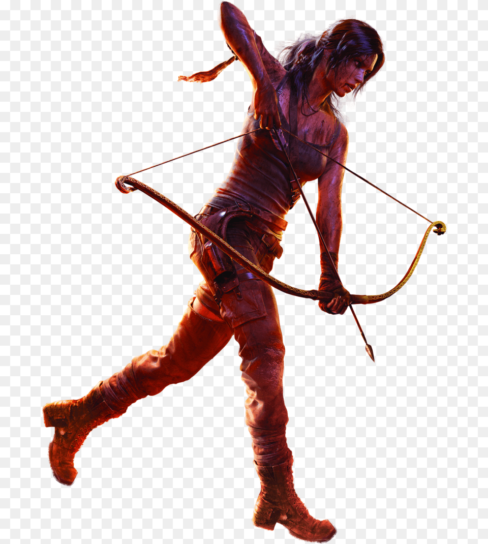 Lara Croft Tomb Raider, Weapon, Person, Archery, Bow Free Png