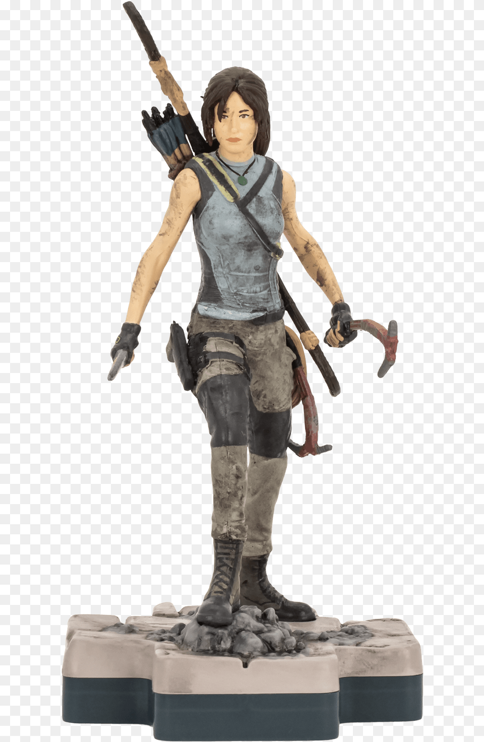 Lara Croft Tomb Raider Statue, Figurine, Boy, Child, Person Png