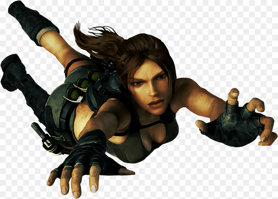 Lara Croft Transparent Tomb Raider Underworld, Person, Hand, Finger, Body Part Png