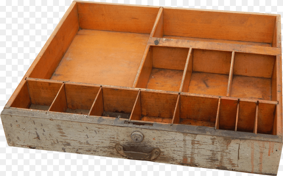 Large 1950 Post Office Wood Cash Drawer Plywood, Furniture, Box, Cabinet Png Image