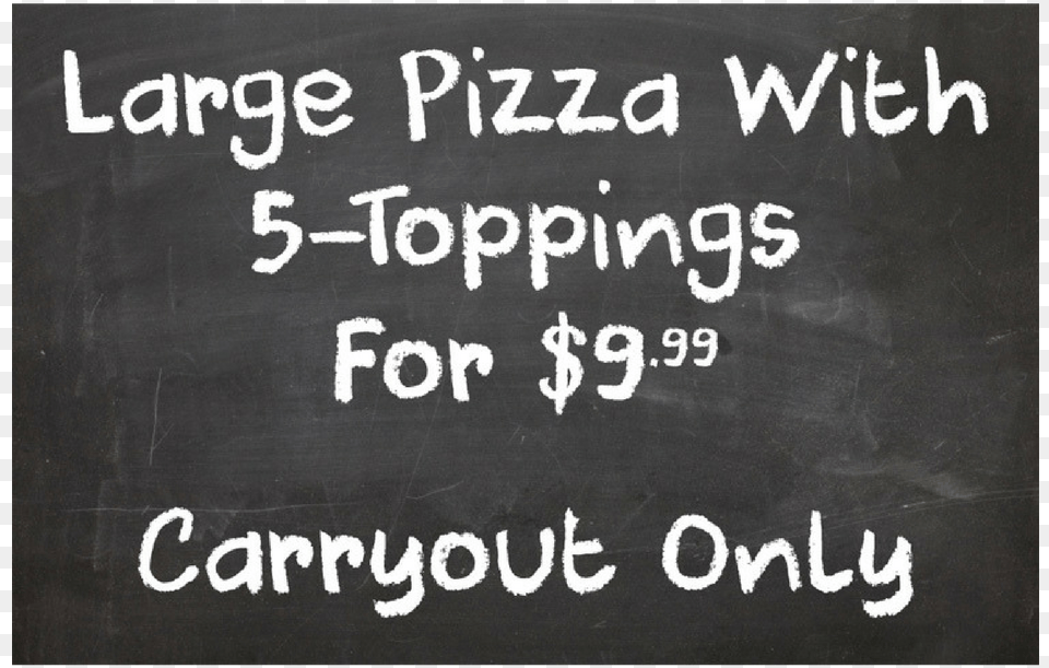 Large 5 Topping Pizza Specialquot Chalkboard Decal Pizza, Blackboard, Text Png Image