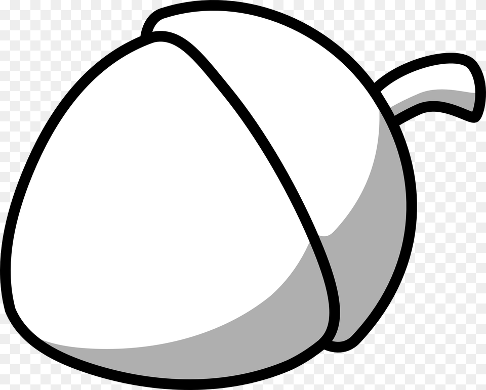Large Acorn Clip Art Black And White, Food, Nut, Plant, Produce Png Image